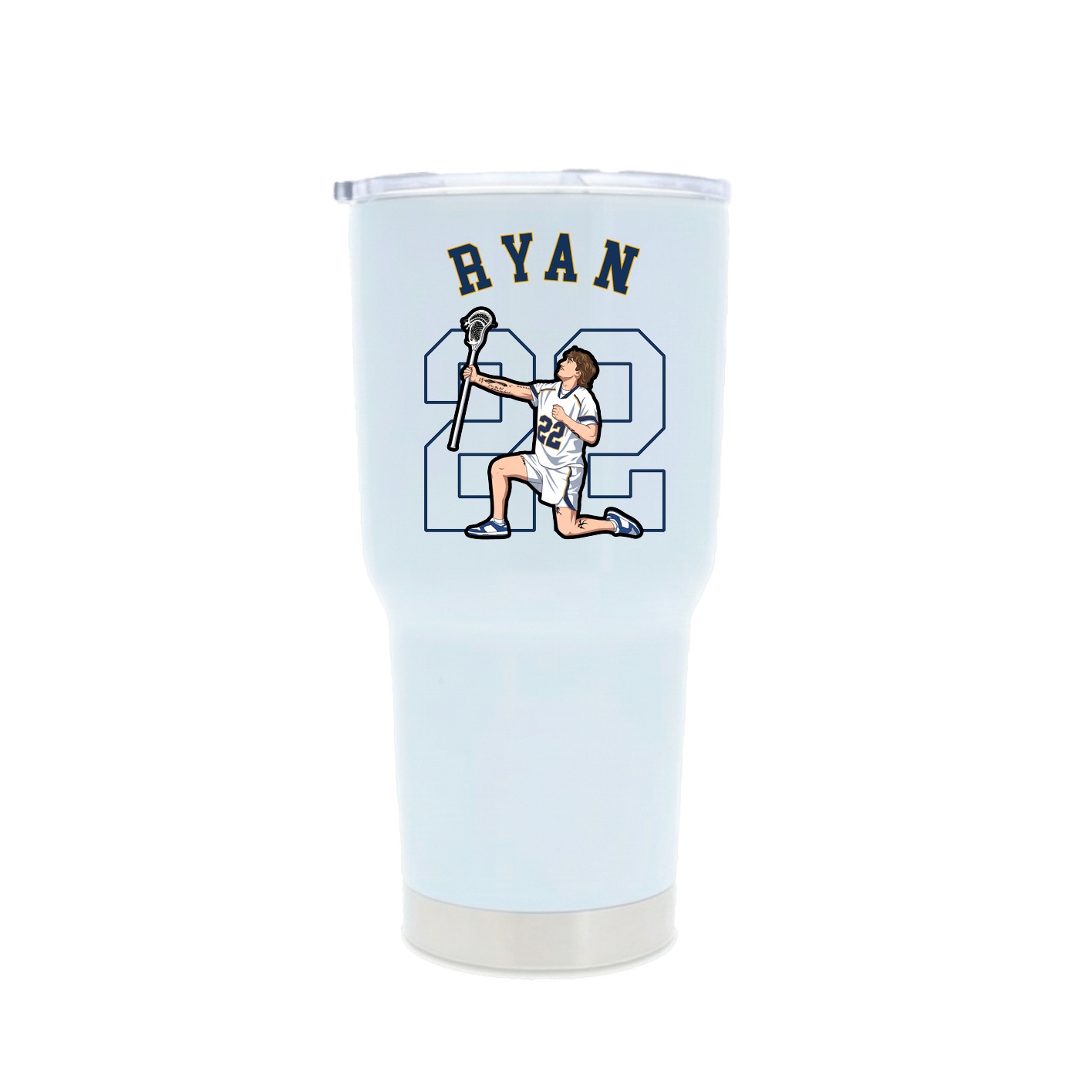 30oz Stainless Steel Tumbler — Shirsey Arch in White