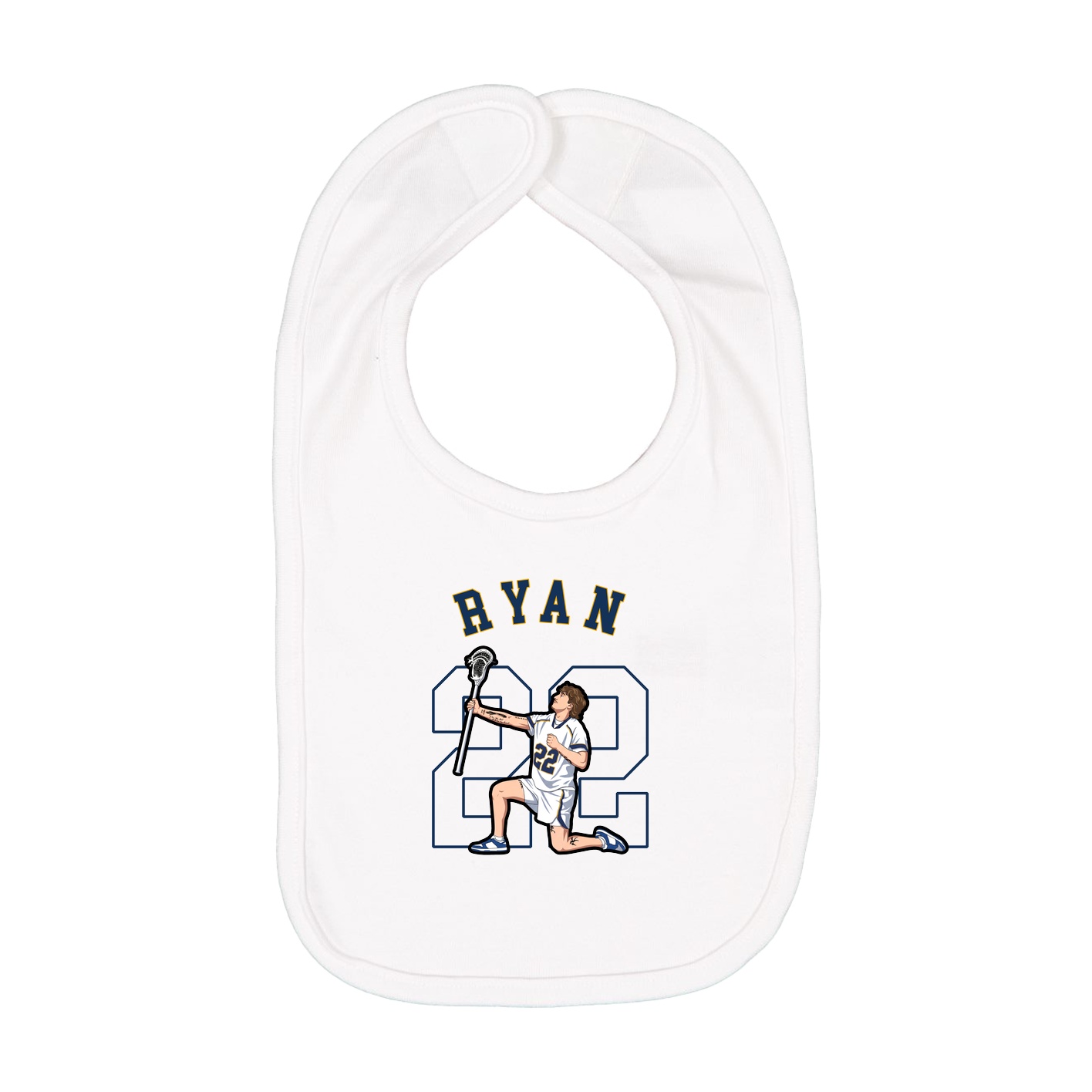 Infant Bib — Shirsey Arch in White