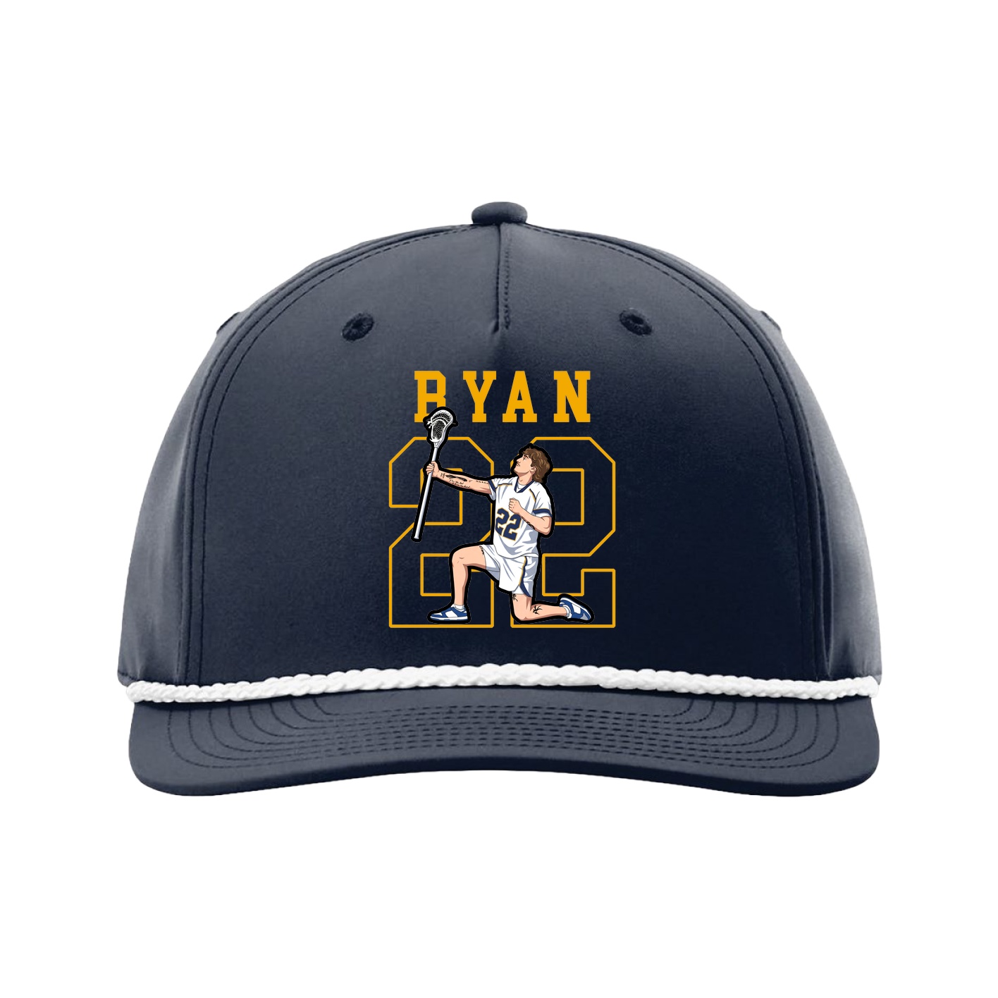 Five-Panel Classic Rope Cap — Shirsey in Navy