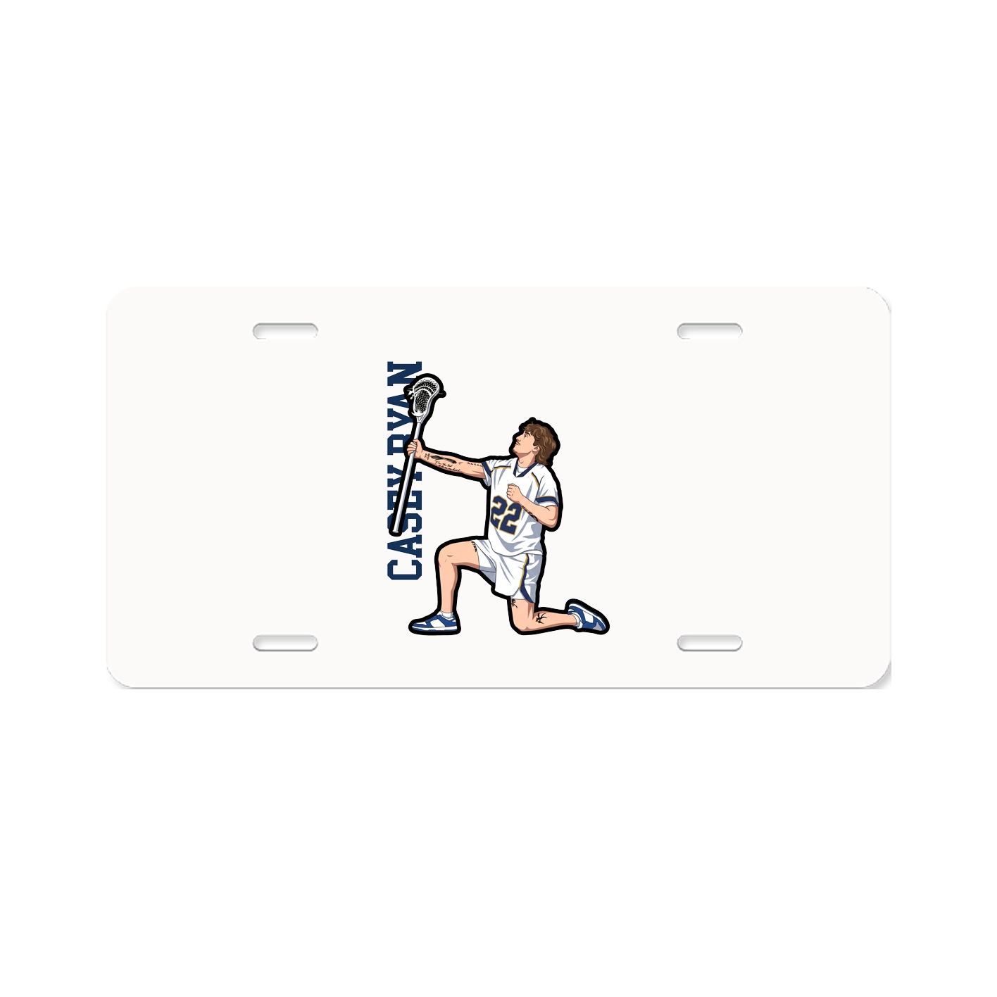 License Plate — Name Vertical in Classic