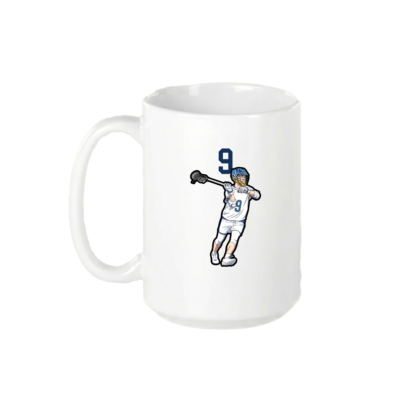 15oz Coffee Mug — Number Top in White