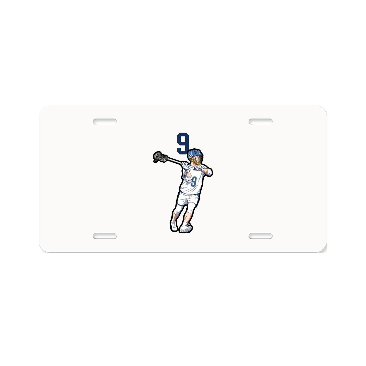 License Plate — Number Top in Classic
