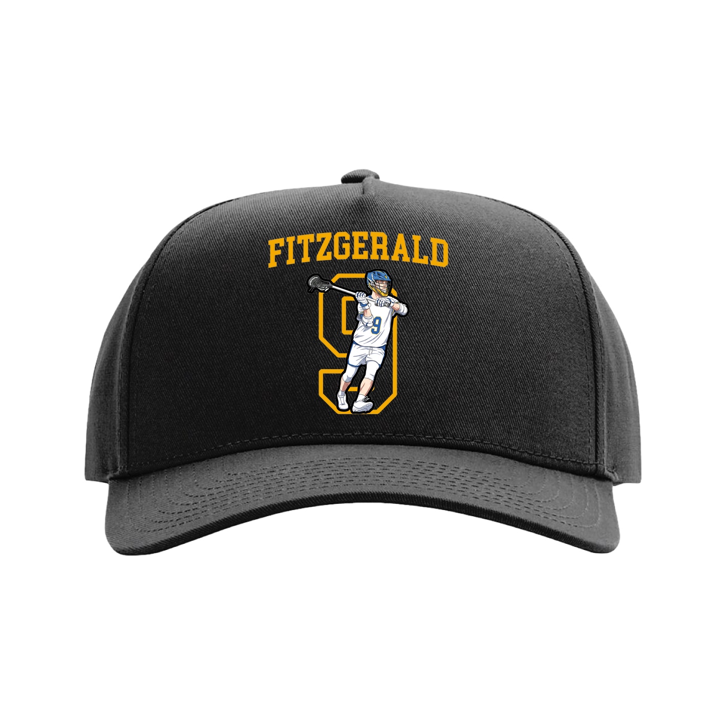 Full Fabric Five-Panel Champ Cap — Shirsey in Black