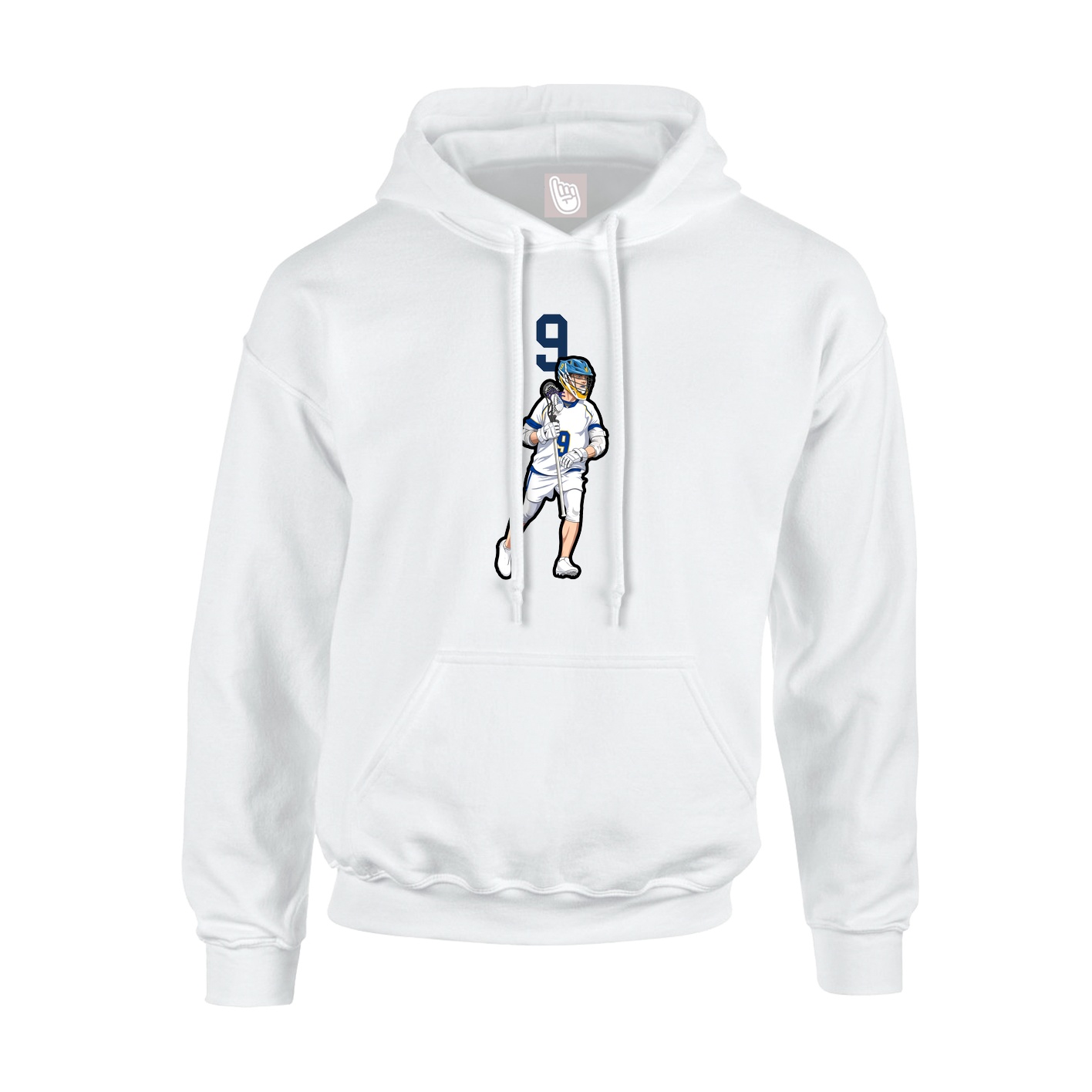 Hoodie — Number Top in White