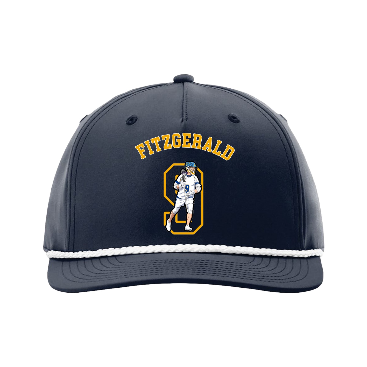 Five-Panel Classic Rope Cap — Shirsey Arch in Navy