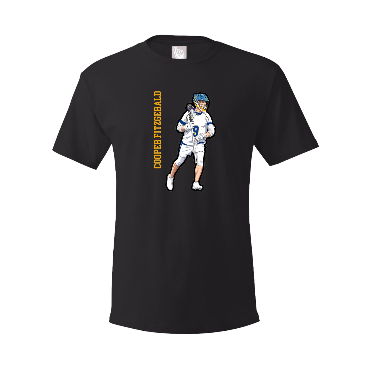 Youth Tee — Name Vertical in Black