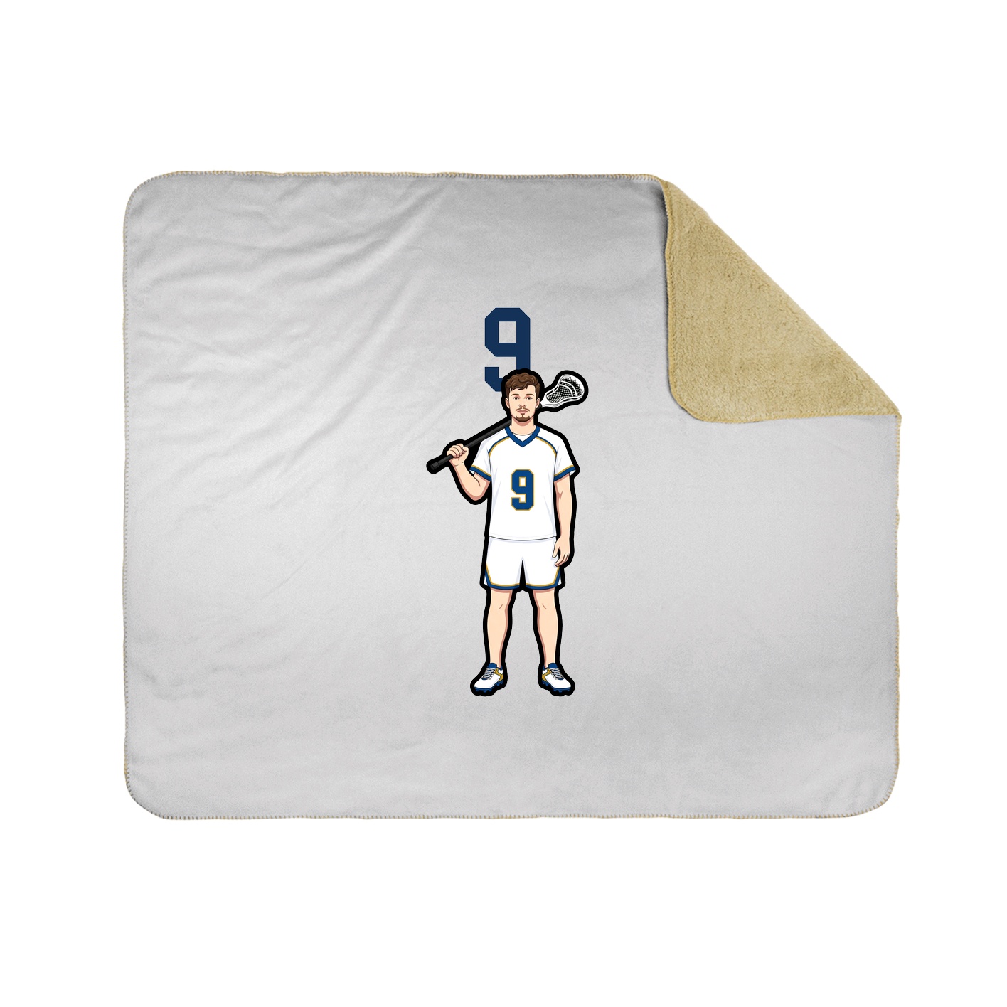 Throw Blanket — Number Top in White