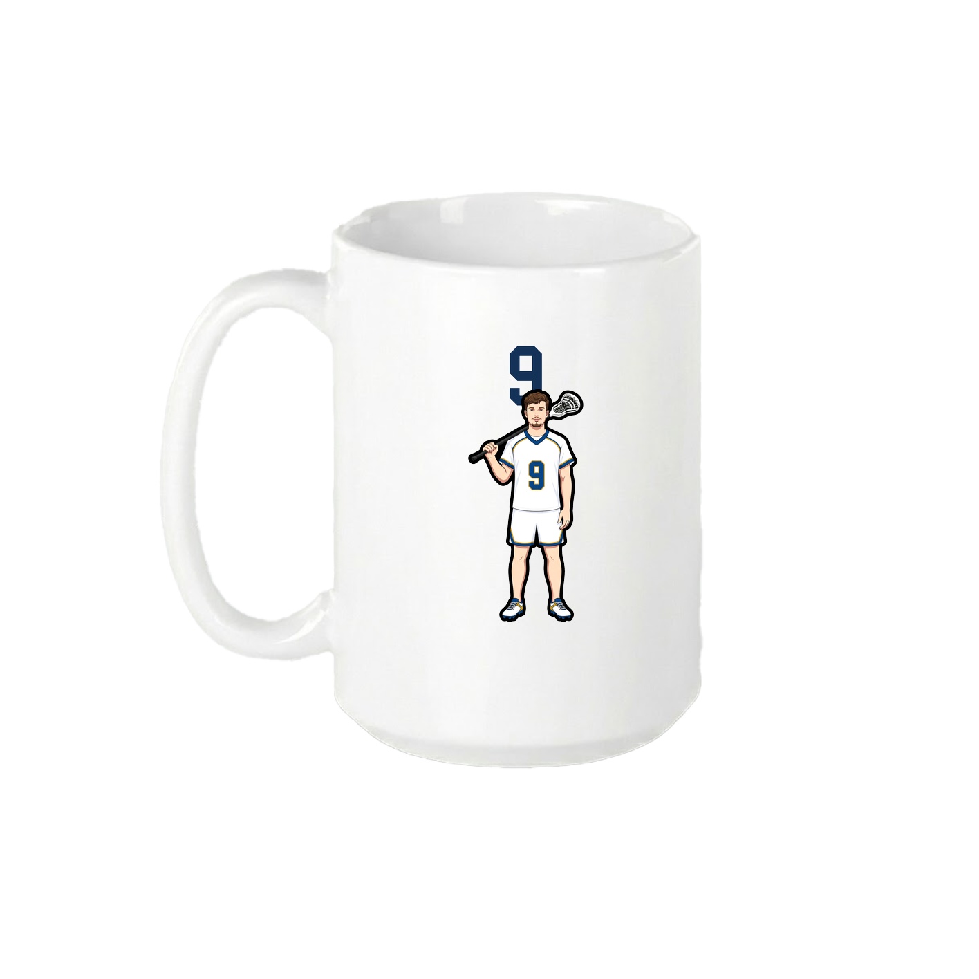 15oz Coffee Mug — Number Top in White