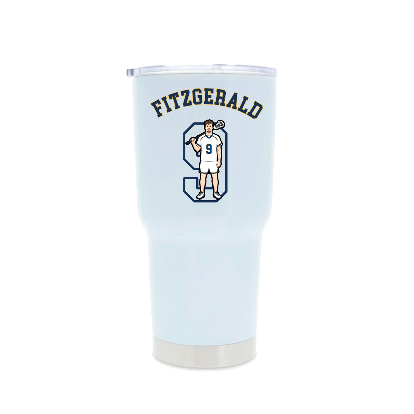 30oz Stainless Steel Tumbler — Shirsey Arch in White