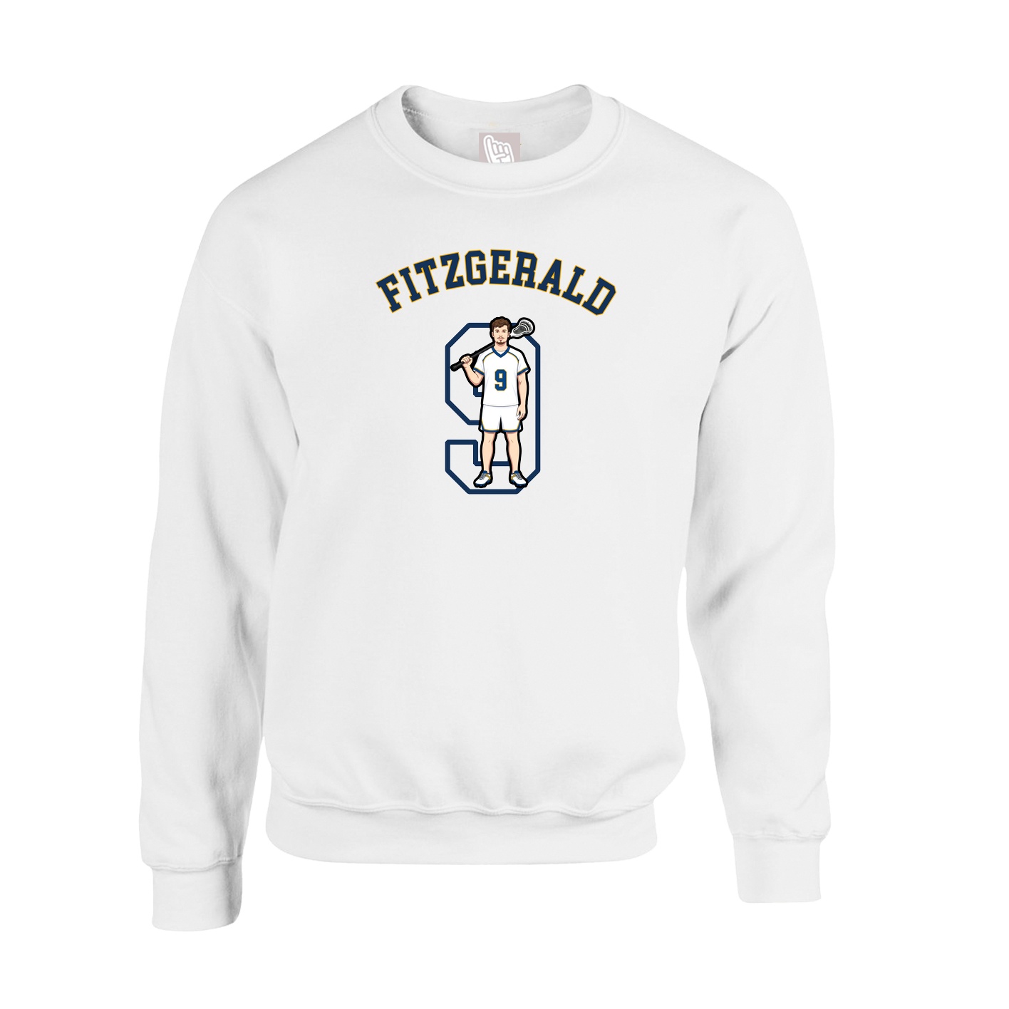 Fleece Crew — Shirsey Arch in White