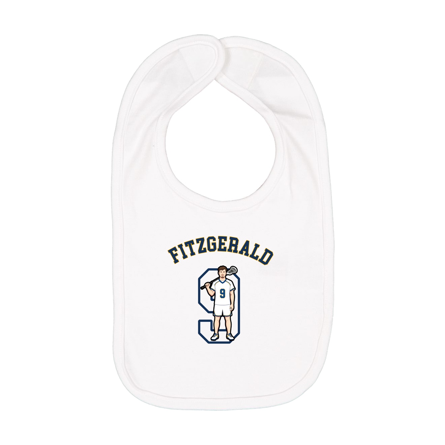 Infant Bib — Shirsey Arch in White