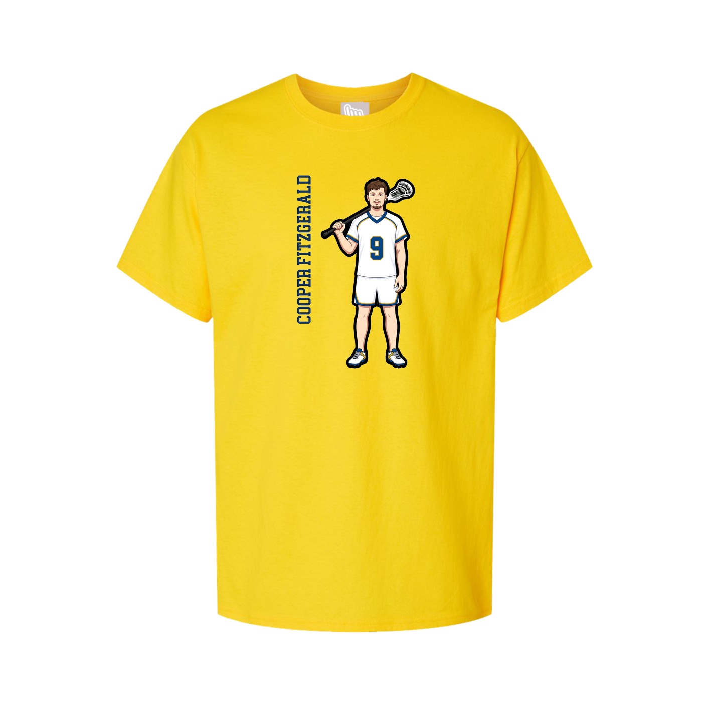 Tee — Name Vertical in Gold