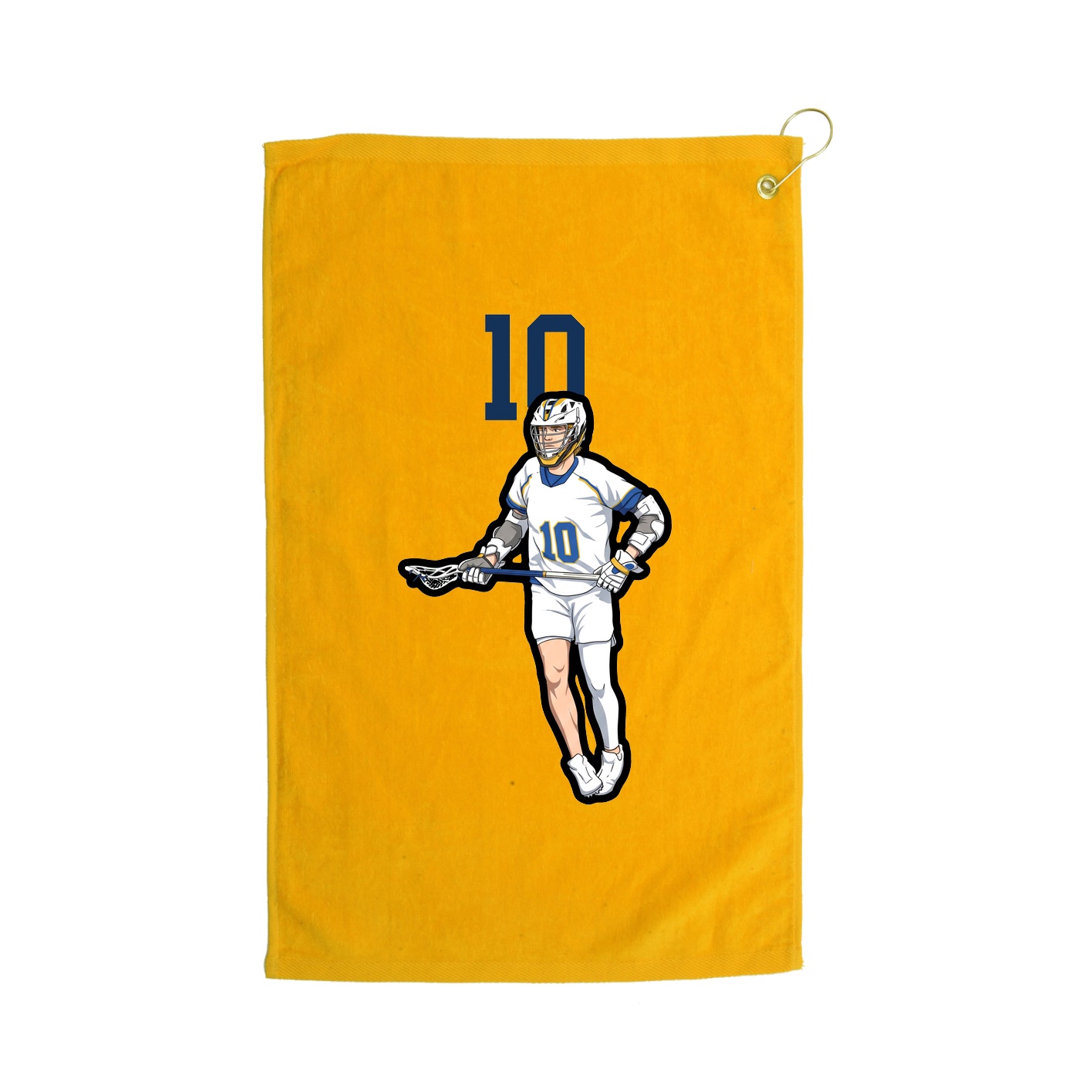 Golf Towel — Number Top in Gold