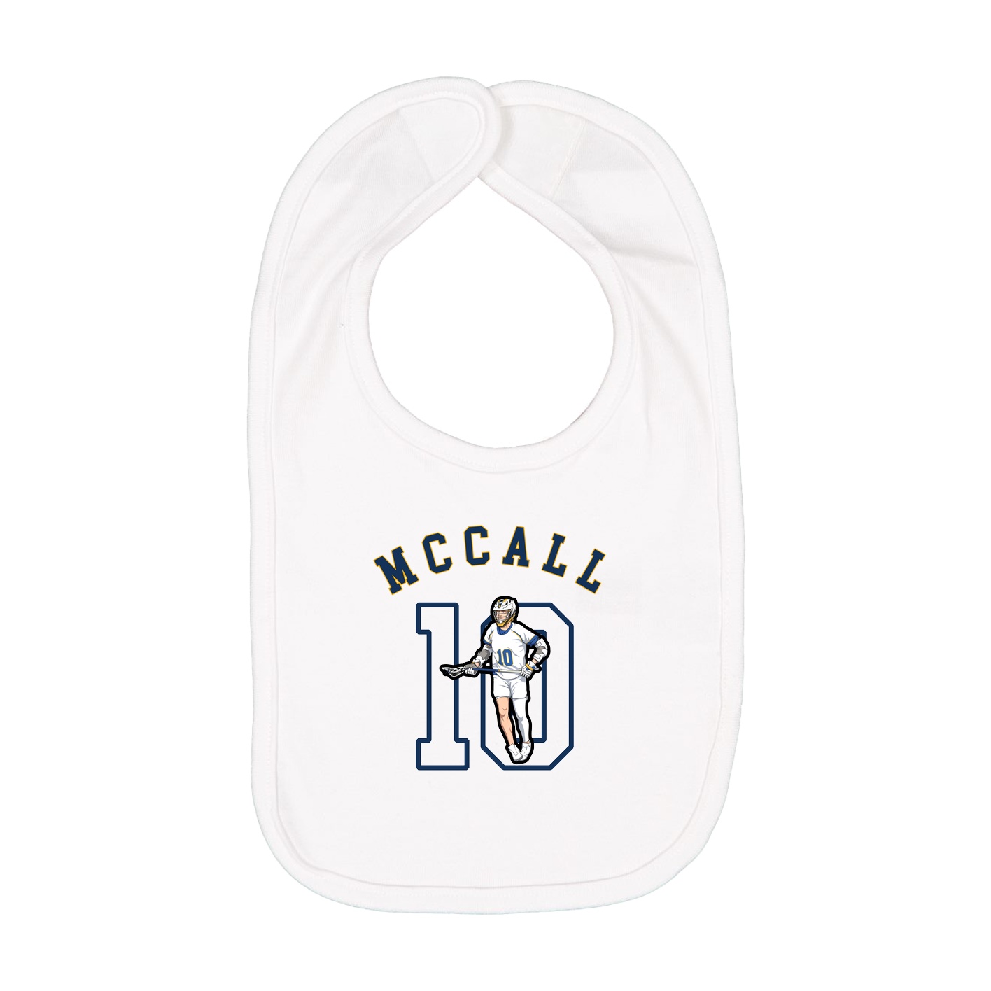 Infant Bib — Shirsey Arch in White