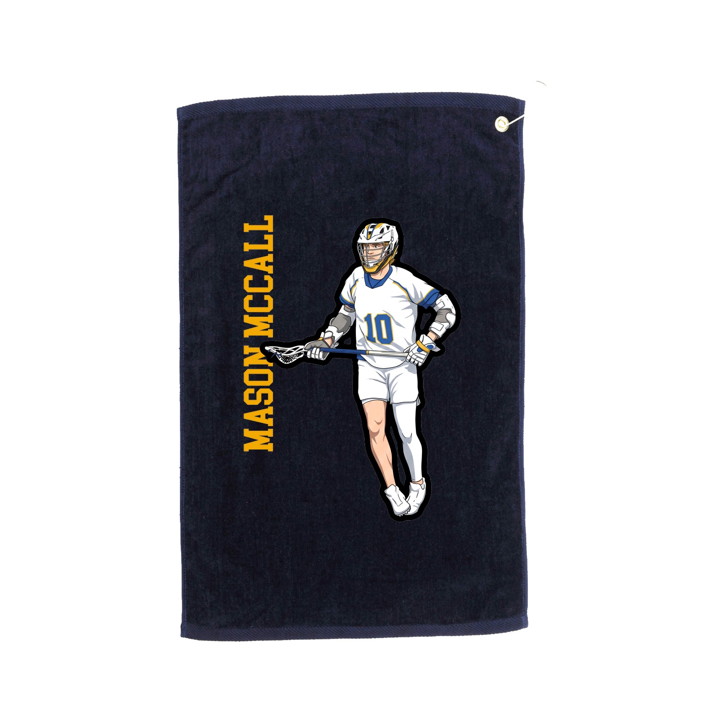 Golf Towel — Name Vertical in Navy