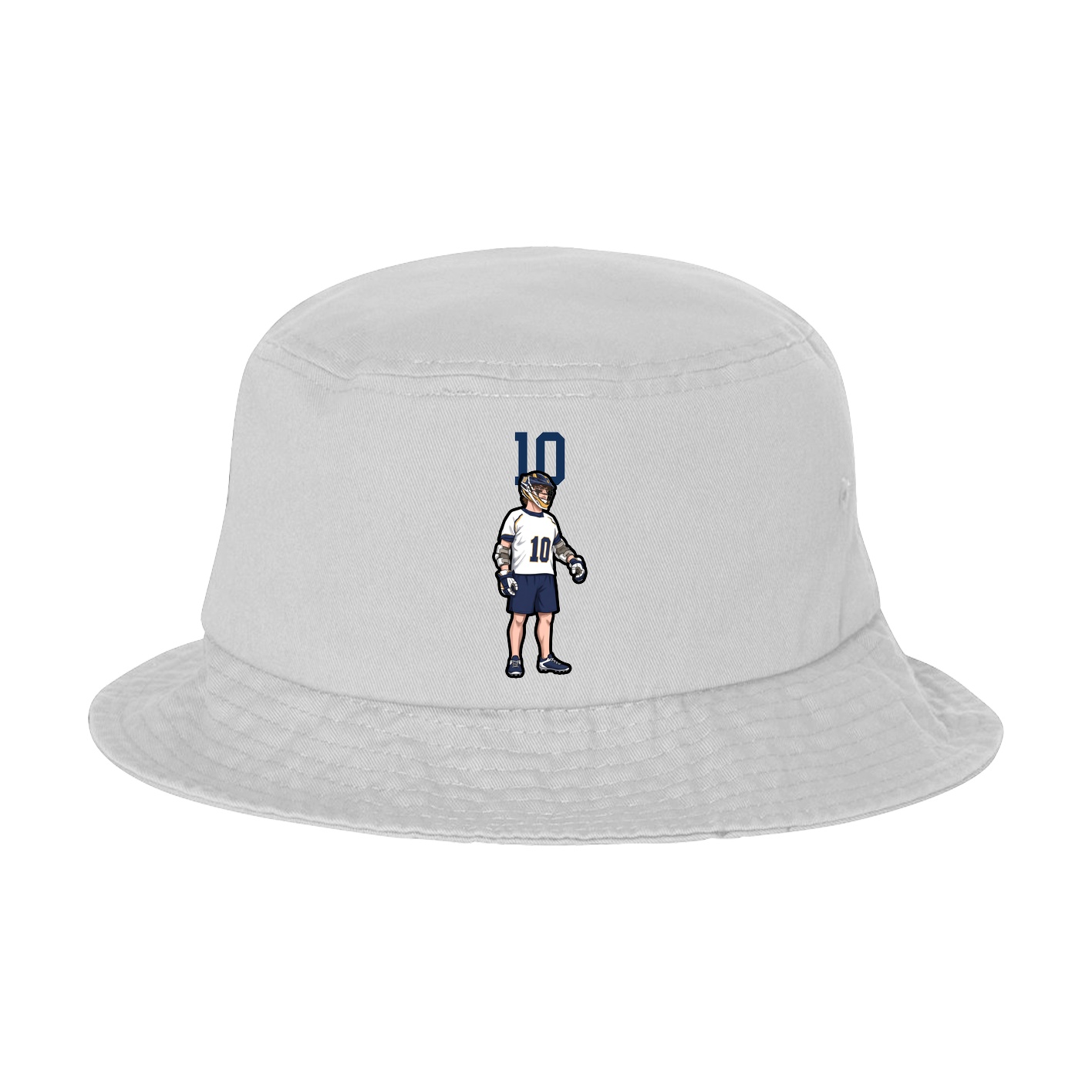 Bucket Cap — Number Top in White