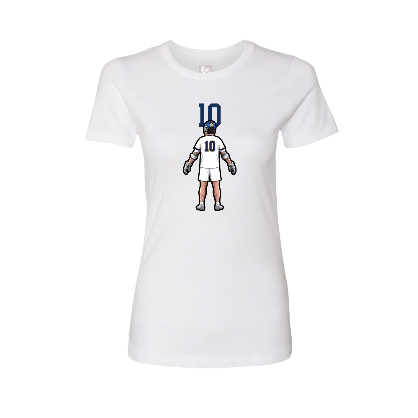 Womens Tee — Number Top in White