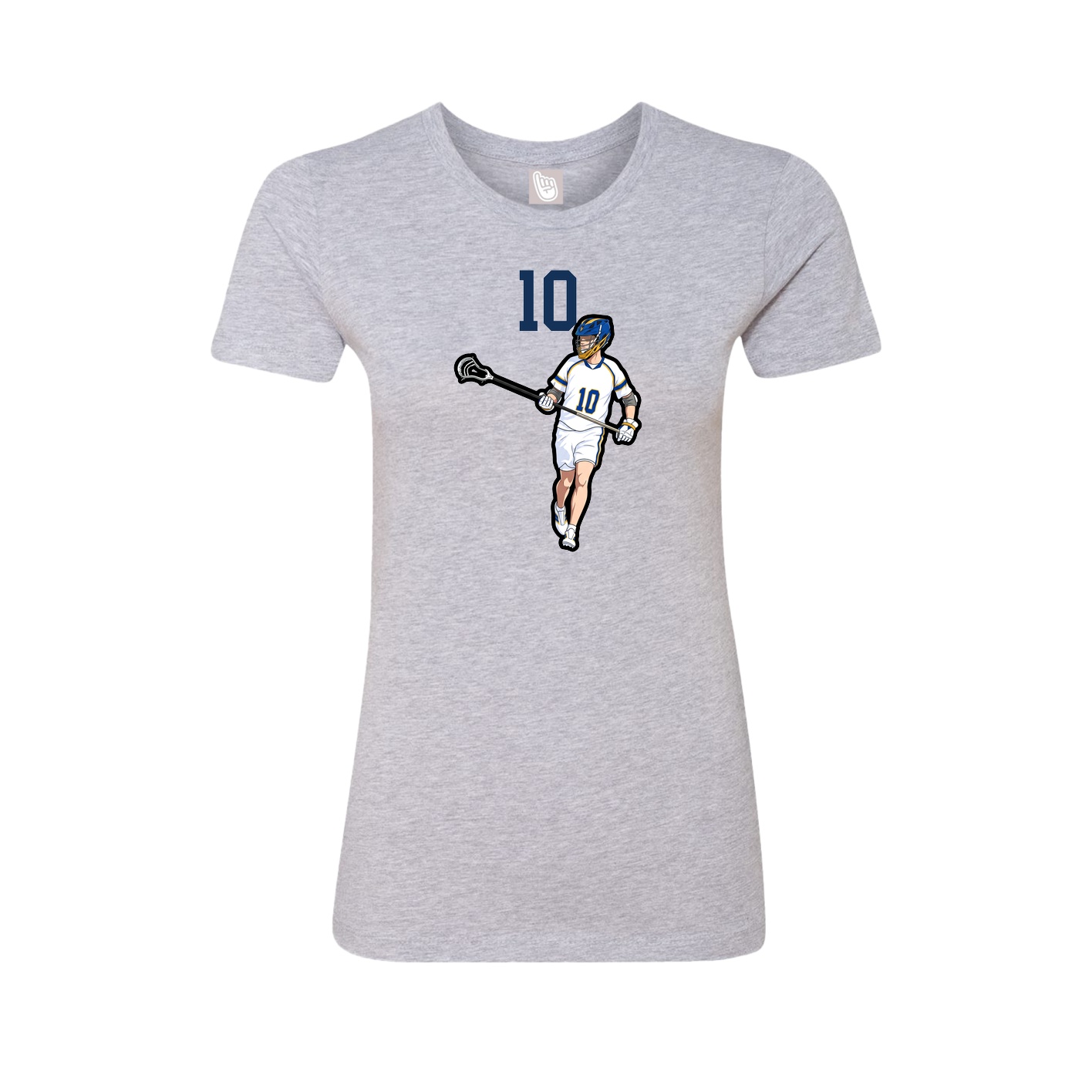 Womens Tee — Number Top in Grey