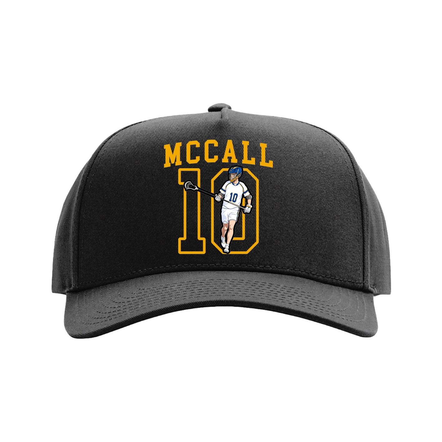 Full Fabric Five-Panel Champ Cap — Shirsey in Black