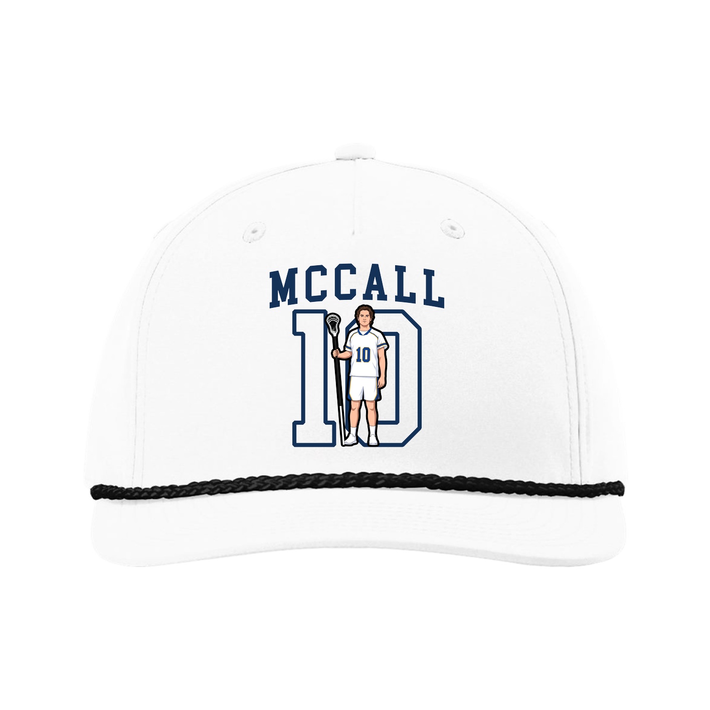 Five-Panel Classic Rope Cap — Shirsey in White