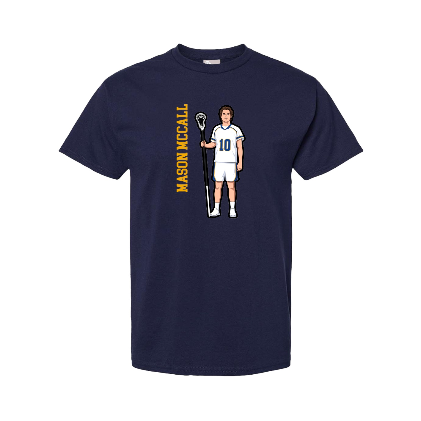 Youth Tee — Name Vertical in Navy
