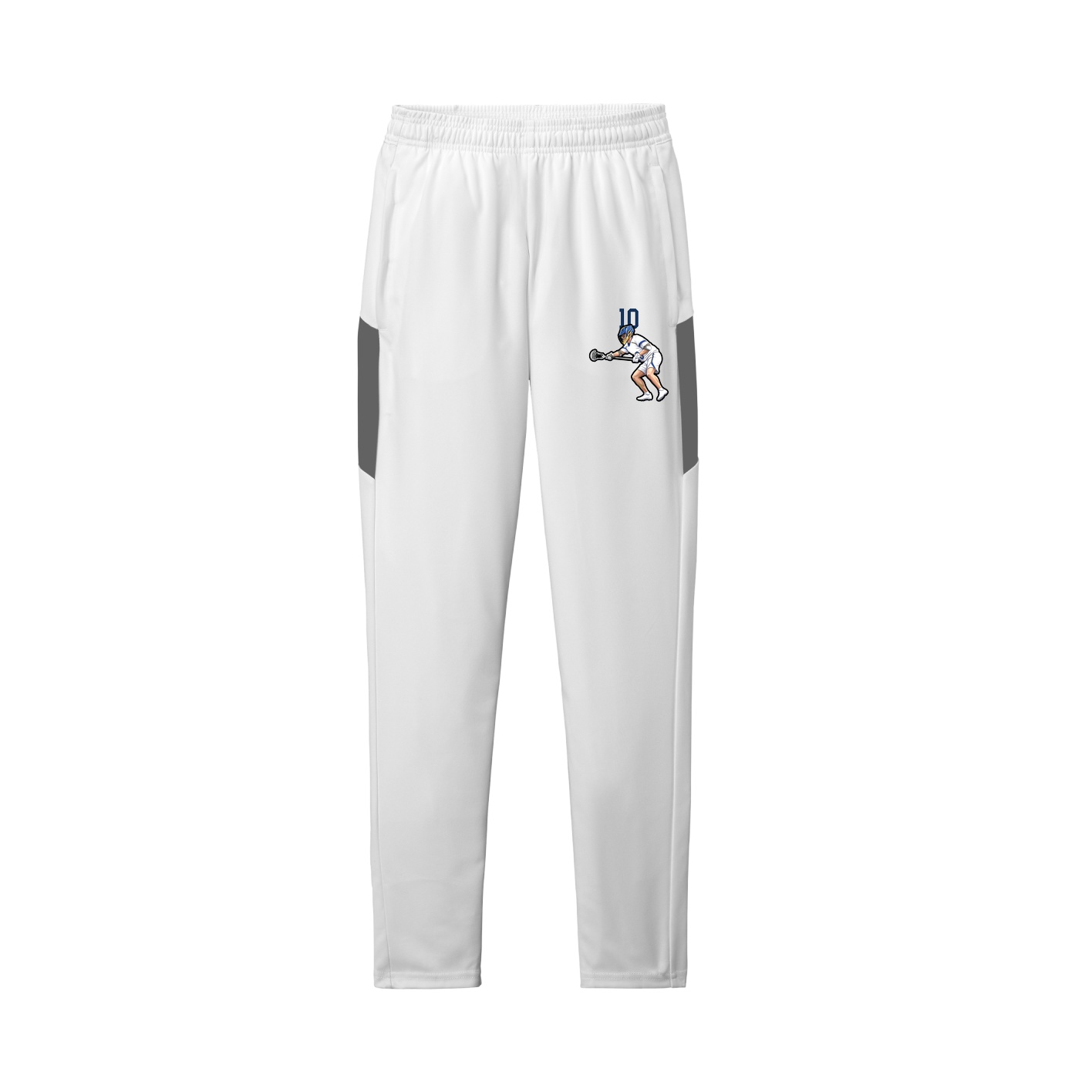 Team Travel Pant — Number Top in White/Grey