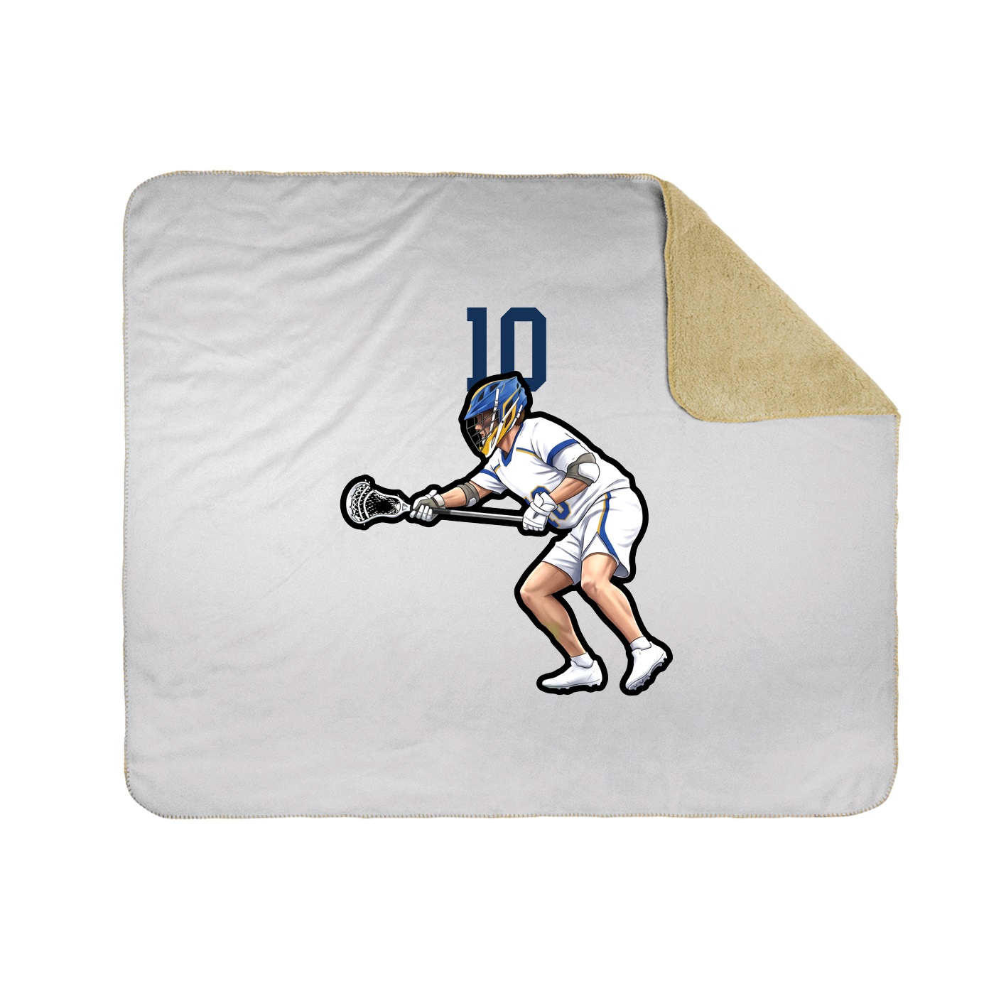 Throw Blanket — Number Top in White