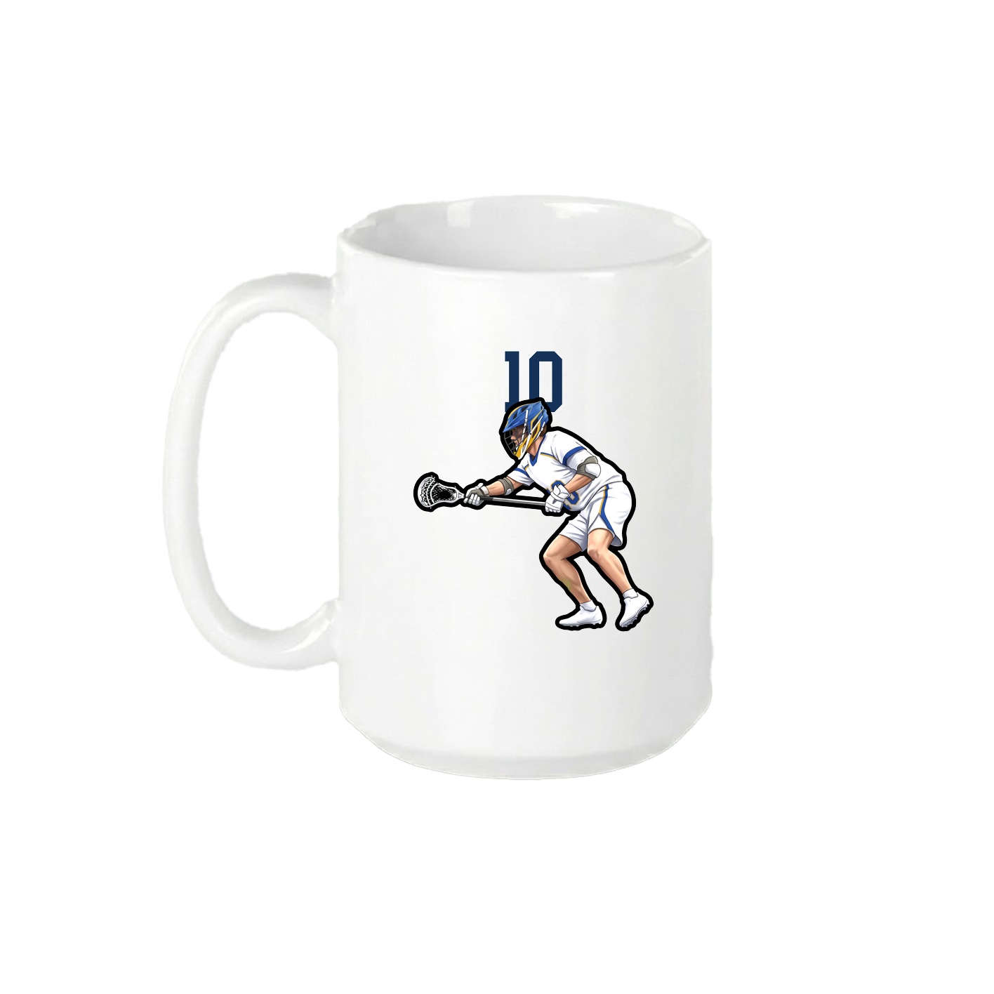 15oz Coffee Mug — Number Top in White
