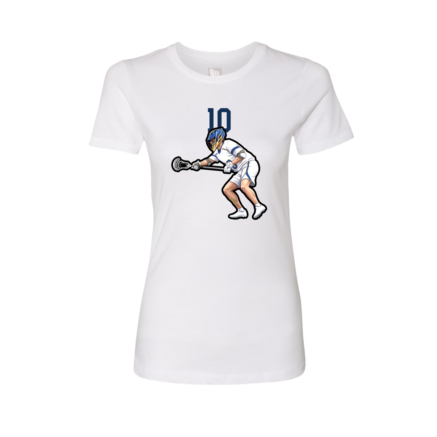 Fitted Women's Tee — Number Top in White