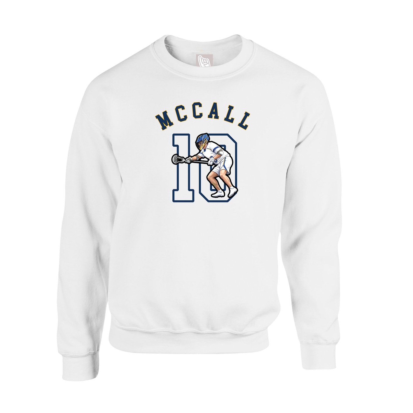 Fleece Crew — Shirsey Arch in White