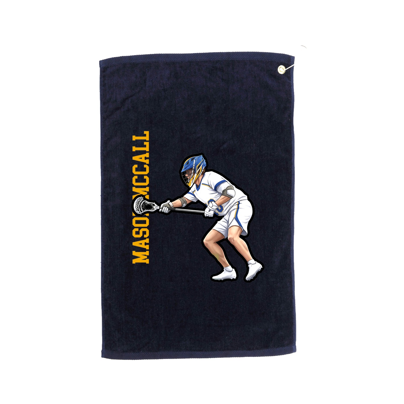 Golf Towel — Name Vertical in Navy