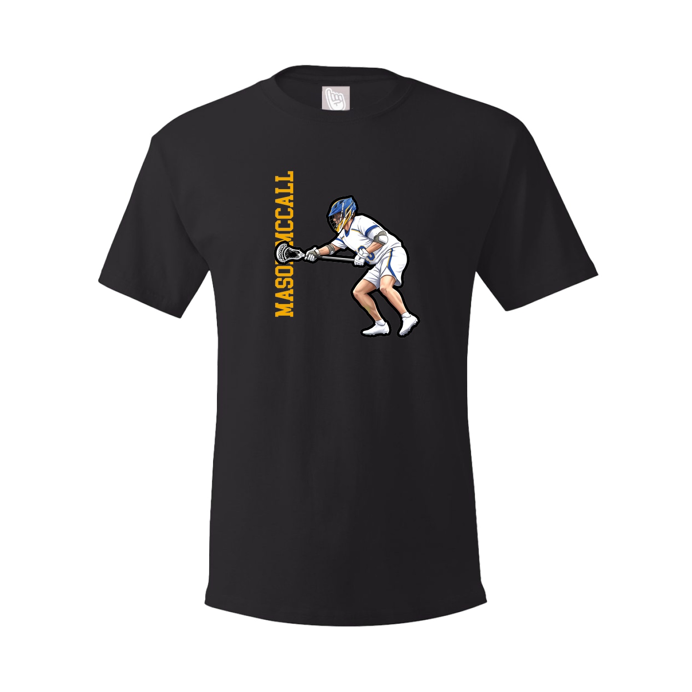 Youth Tee — Name Vertical in Black