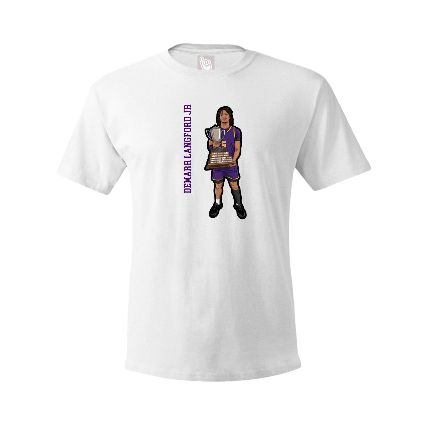 Tee — Name Vertical in White