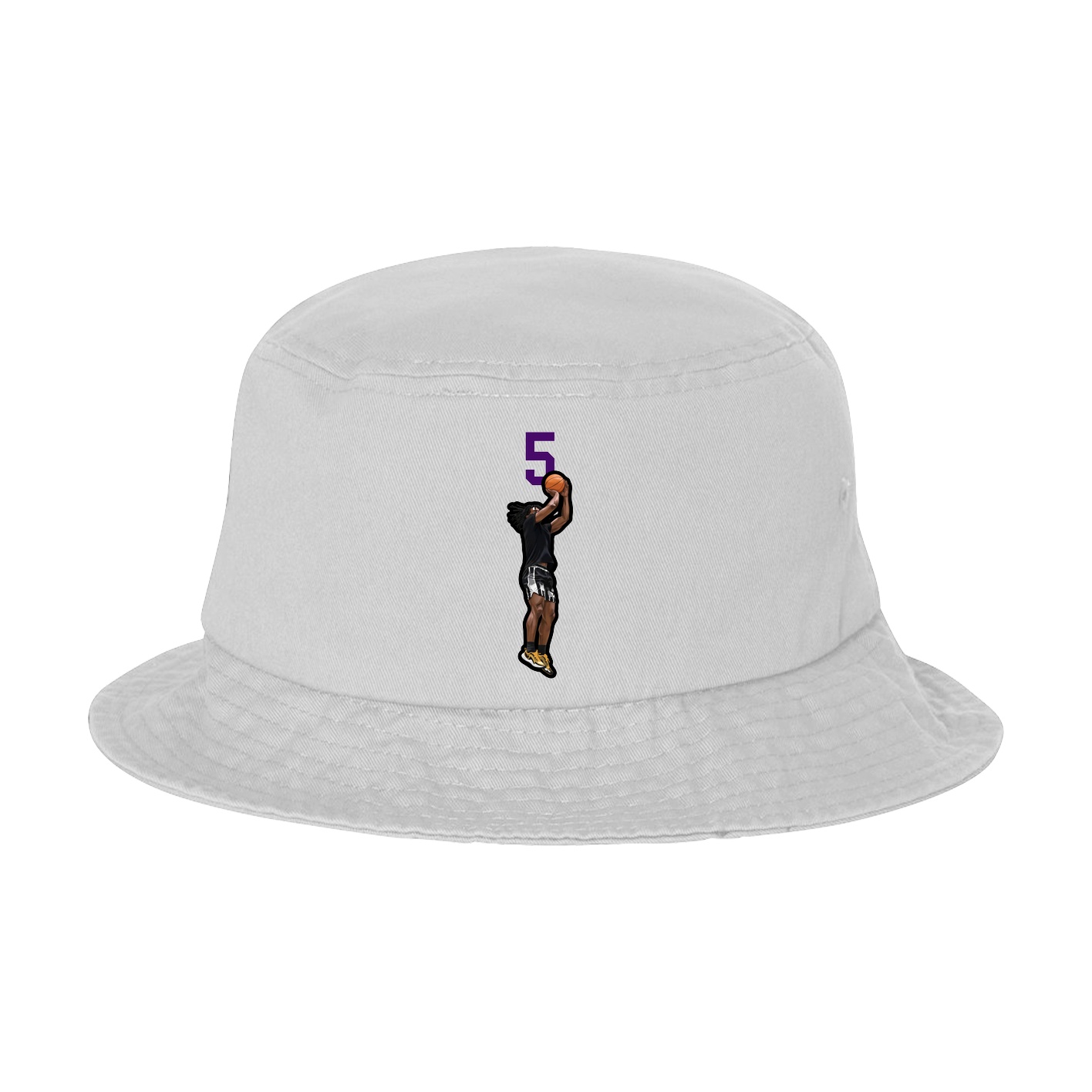 Bucket Cap — Number Top in White