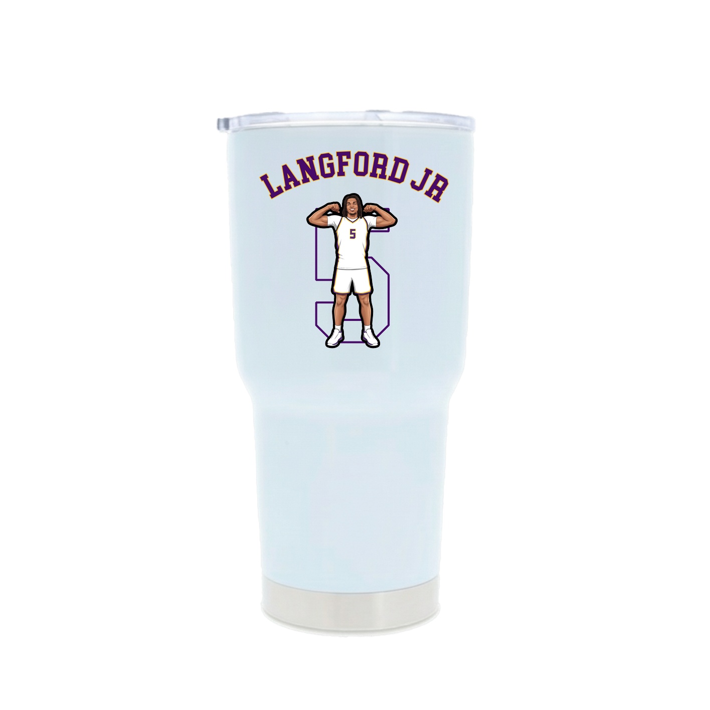 30oz Stainless Steel Tumbler — Shirsey Arch in White