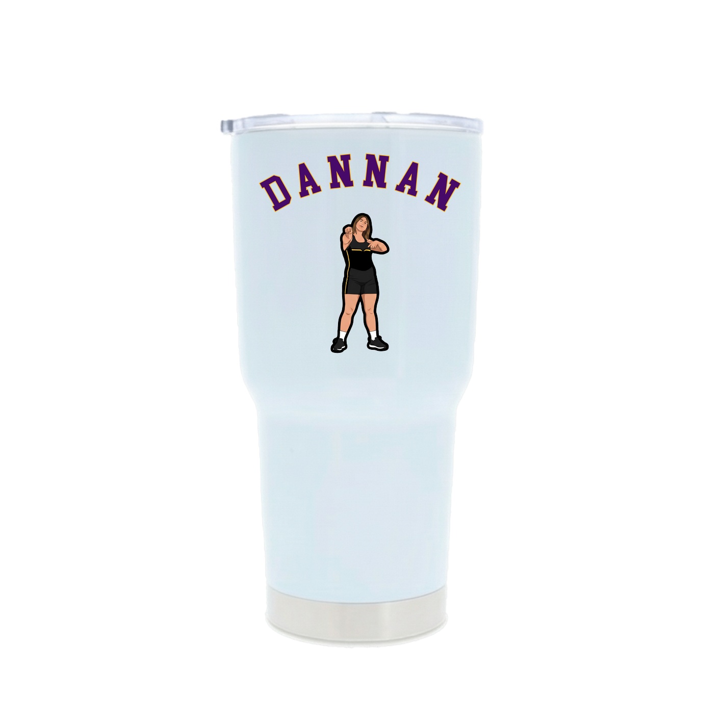 30oz Stainless Steel Tumbler — Shirsey Arch in White