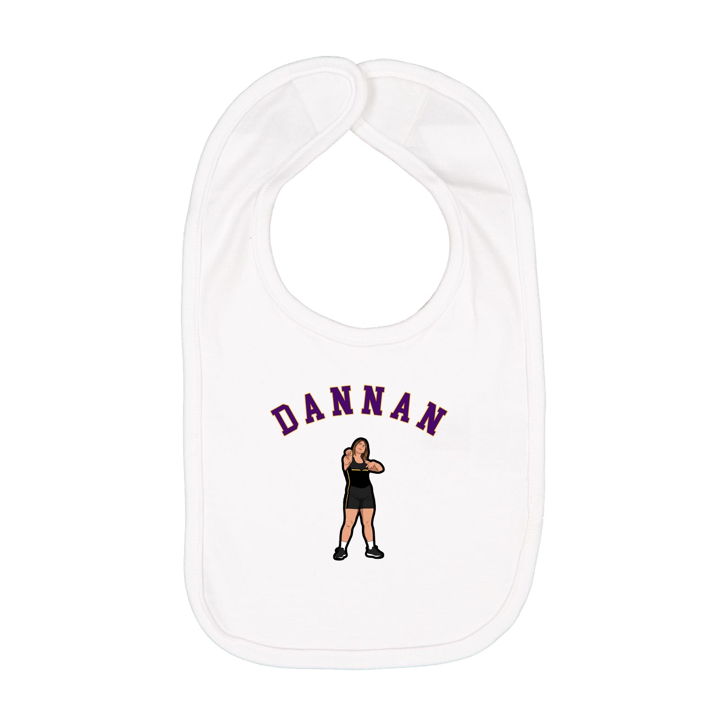 Infant Bib — Shirsey Arch in White
