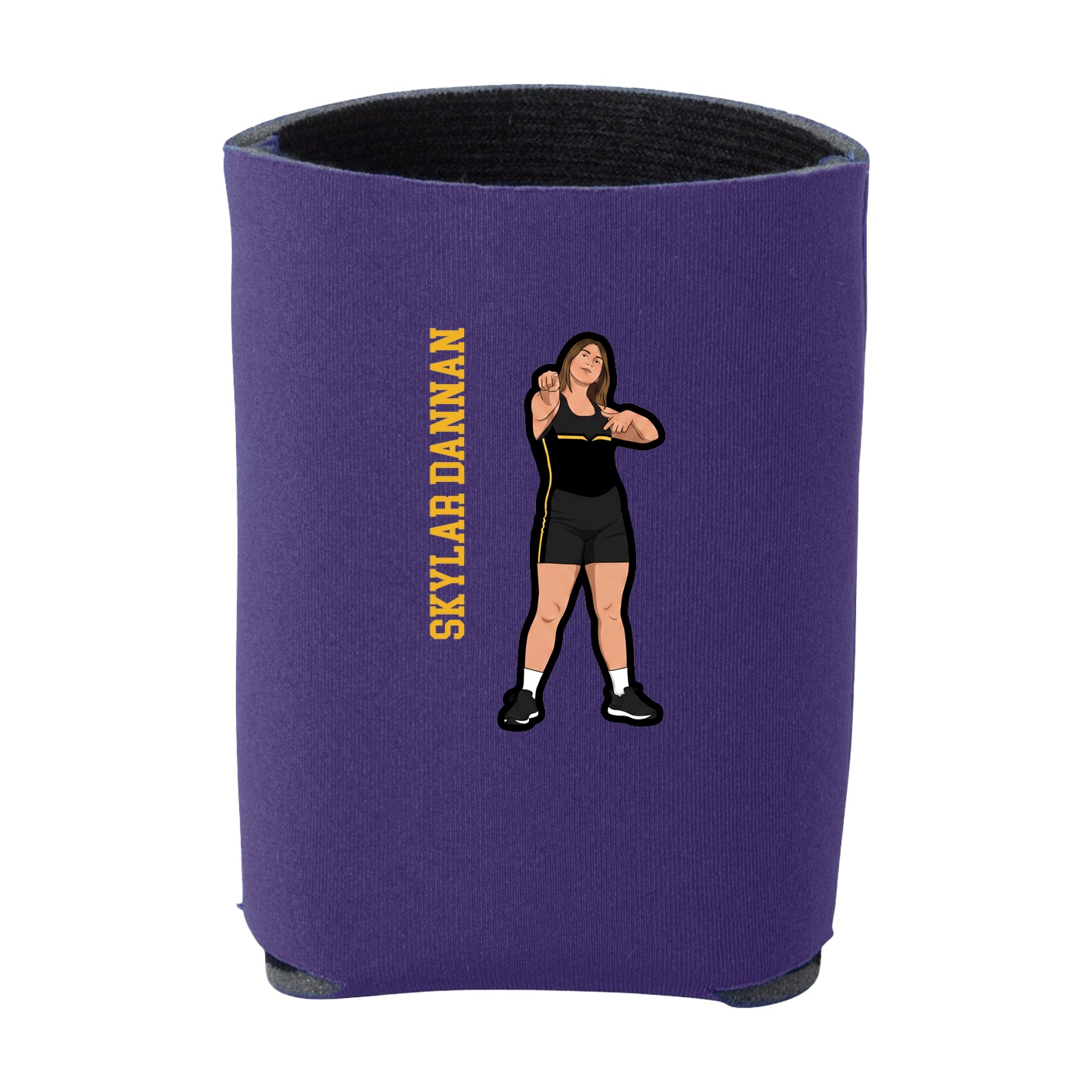 Can Holder — Name Vertical in Purple