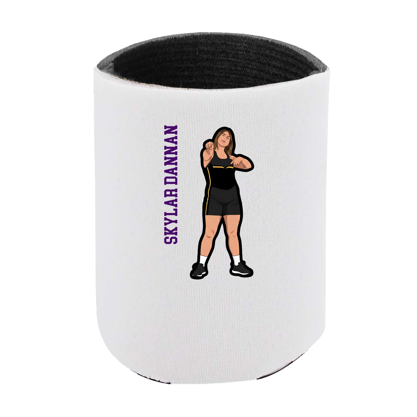 Can Holder — Name Vertical in White