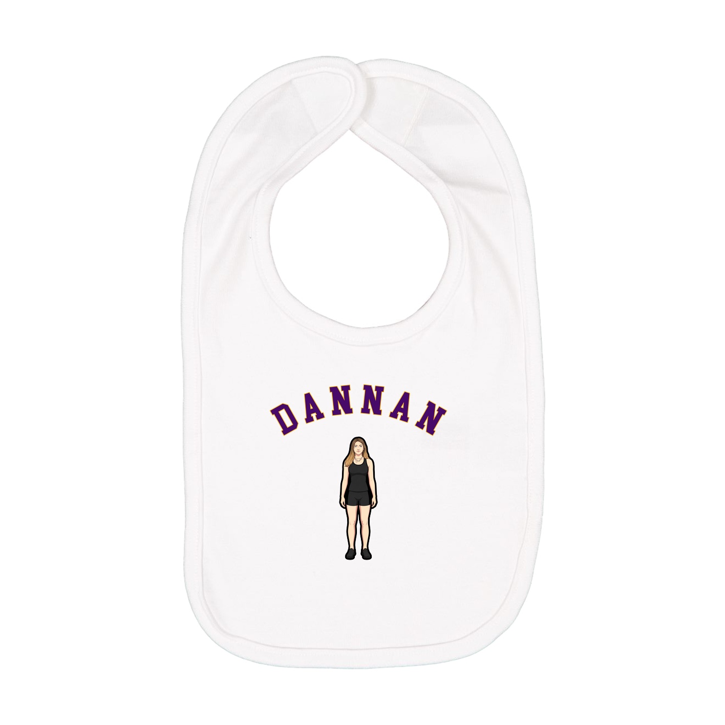 Infant Bib — Shirsey Arch in White