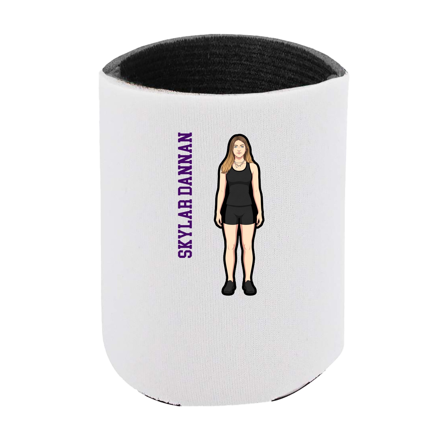 Can Holder — Name Vertical in White