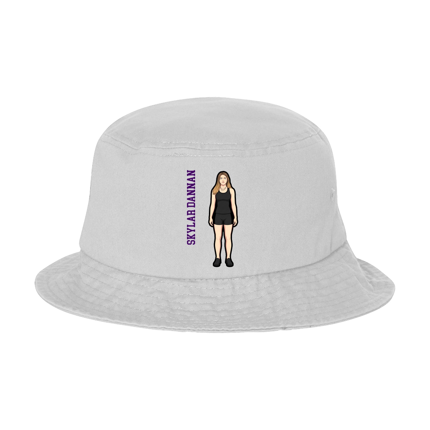 Bucket Cap — Name Vertical in White