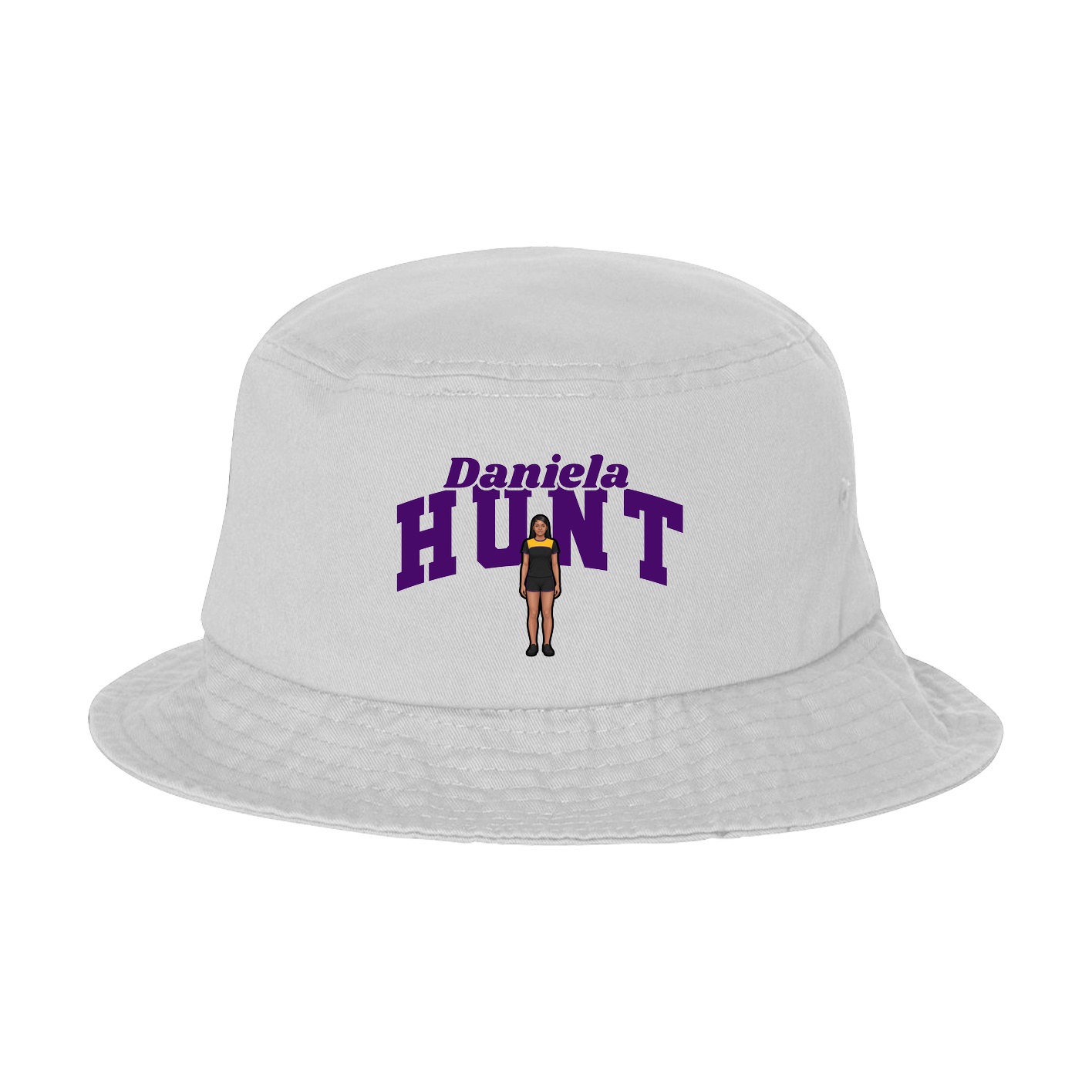 Bucket Cap — Signature Arch in White