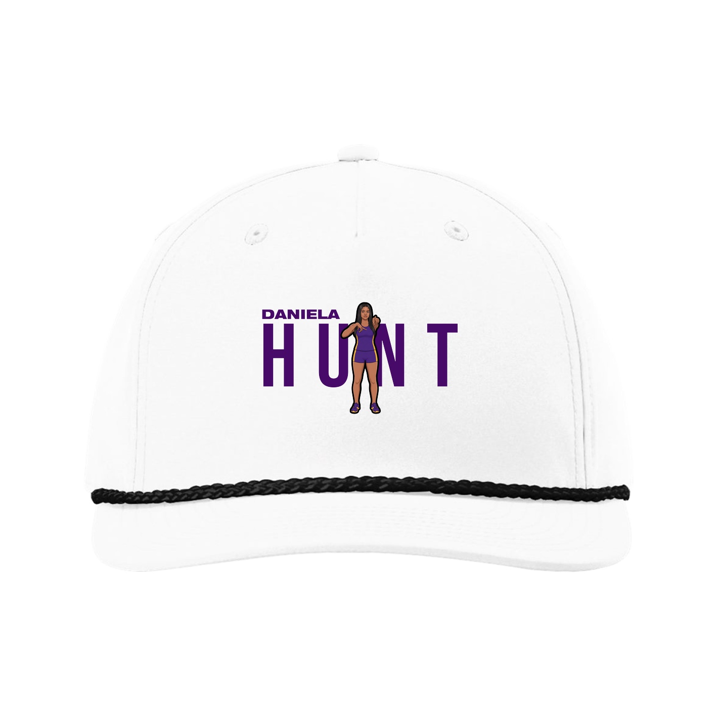 Five-Panel Classic Rope Cap — Player Name in White