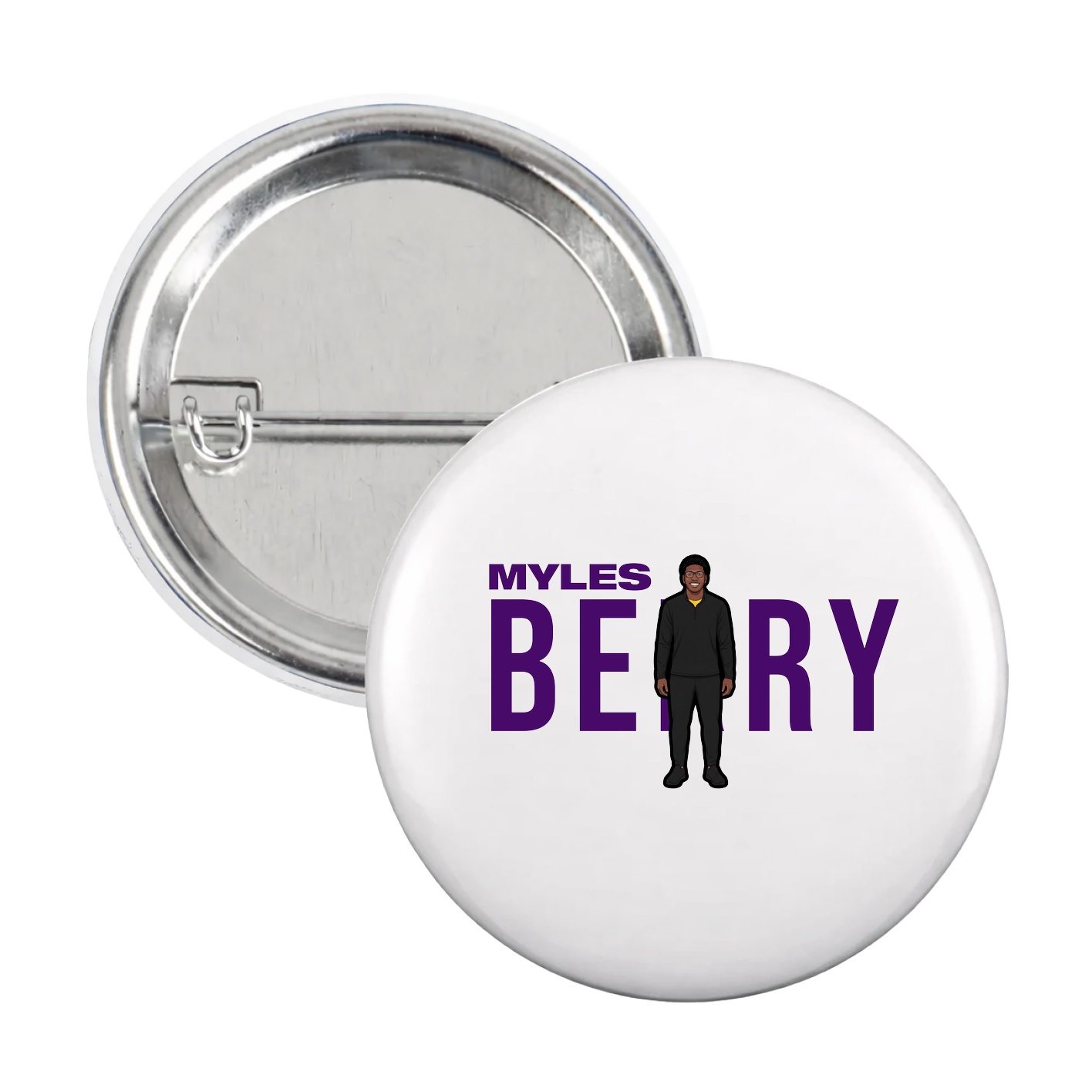 Game Day Button — Player Name in White
