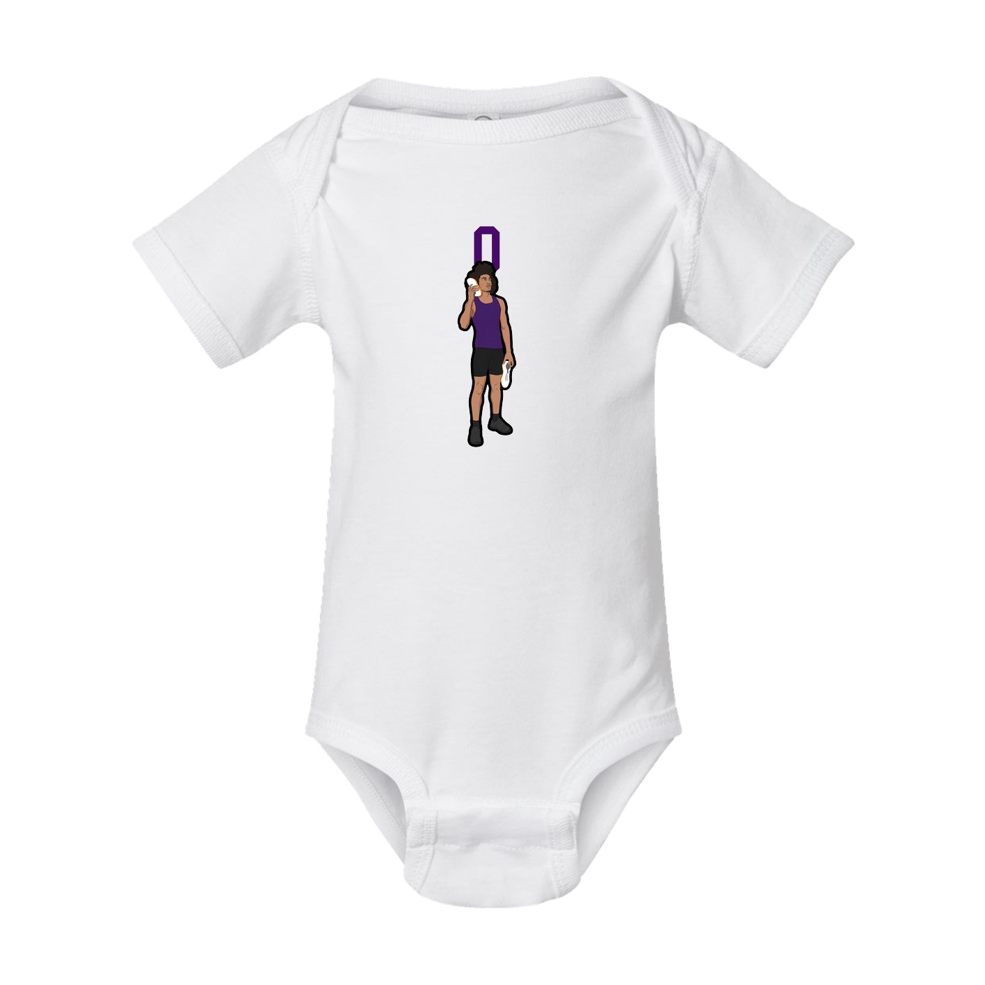 Baby Onesie — Number Top in White
