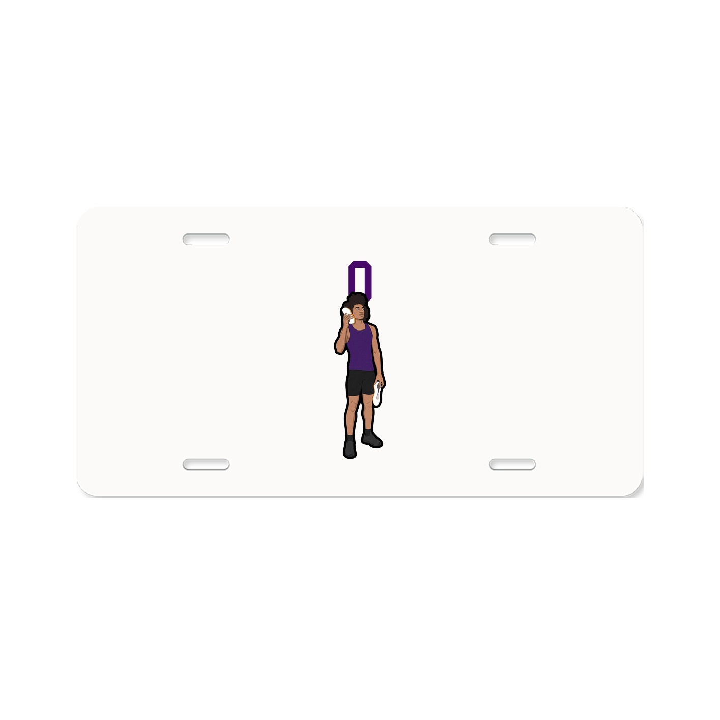 License Plate — Number Top in Classic