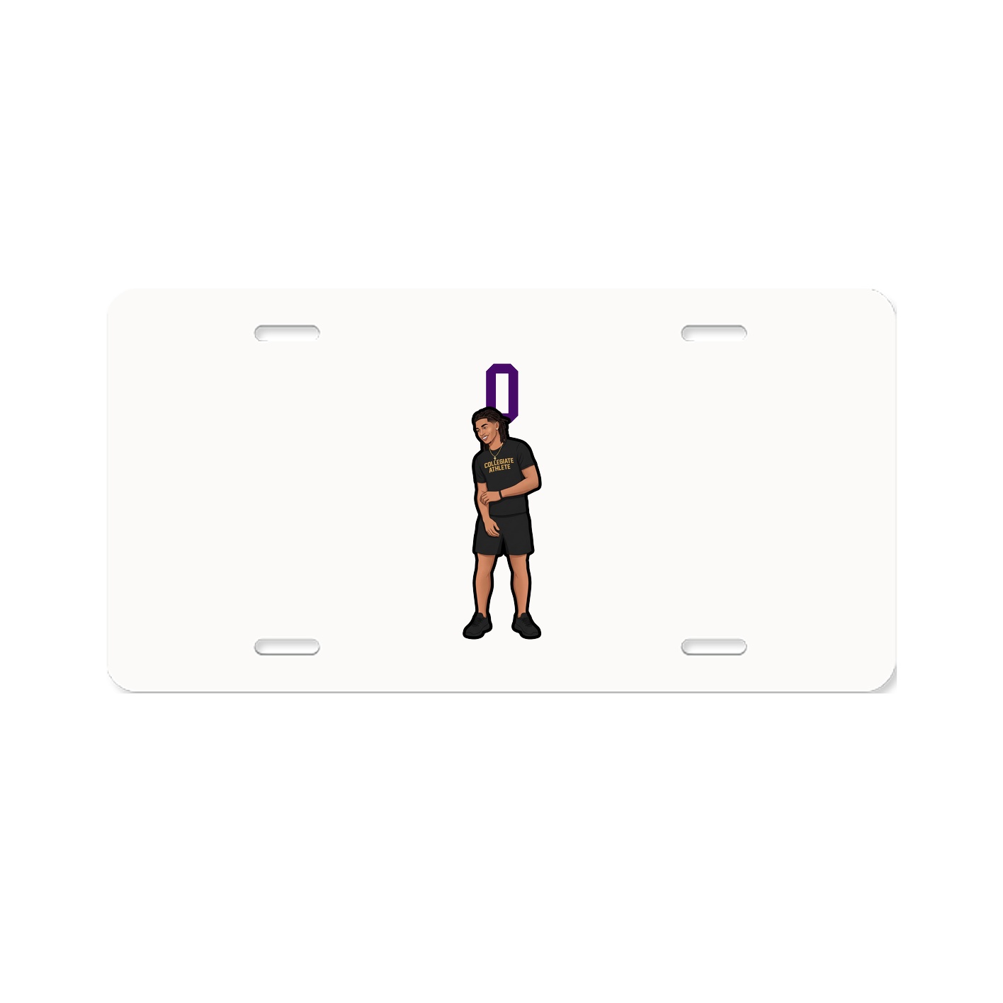 License Plate — Number Top in Classic