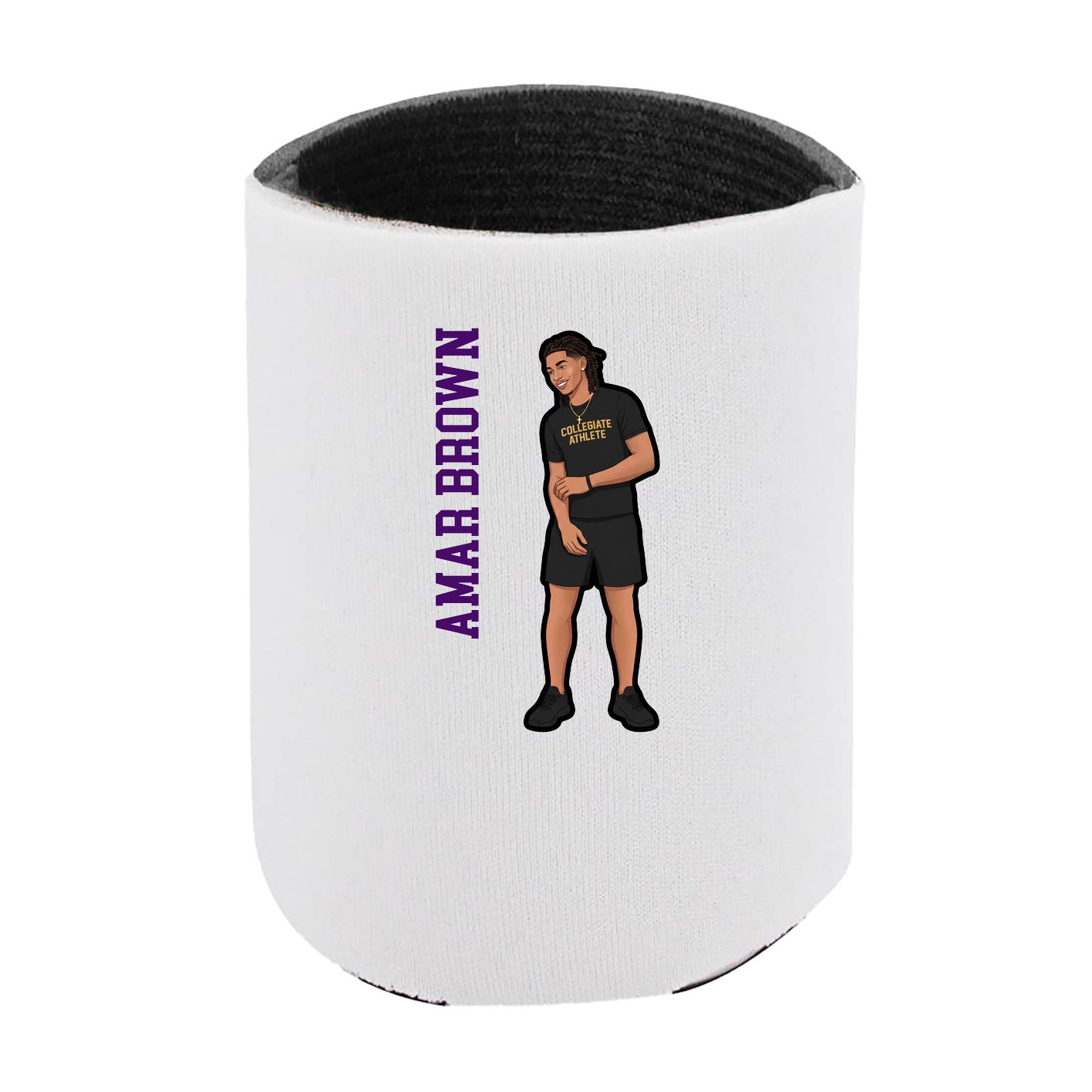 Can Holder — Name Vertical in White