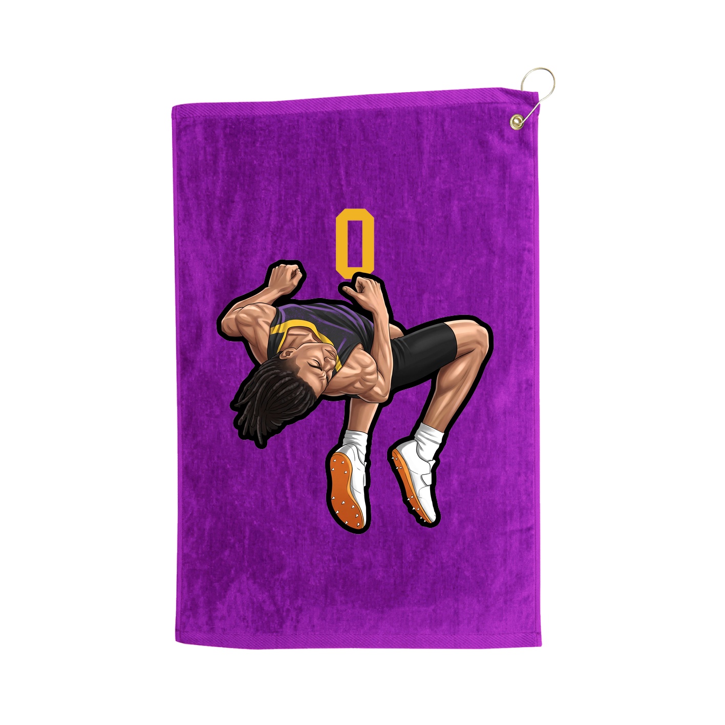 Golf Towel — Number Top in Purple